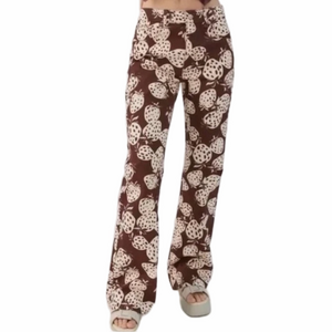 BDG 90’s Bootcut Strawberry Print Brown Size 28 Jeans Urban Outfitters NWOT